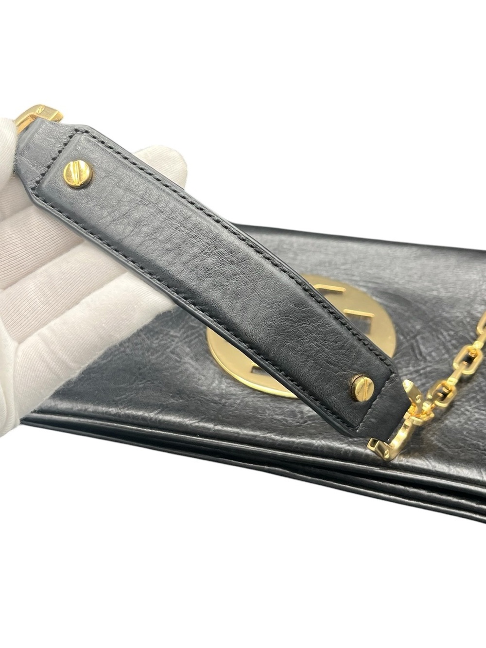 Tory Burch Black Leather Clutch - Picture 9 of 10